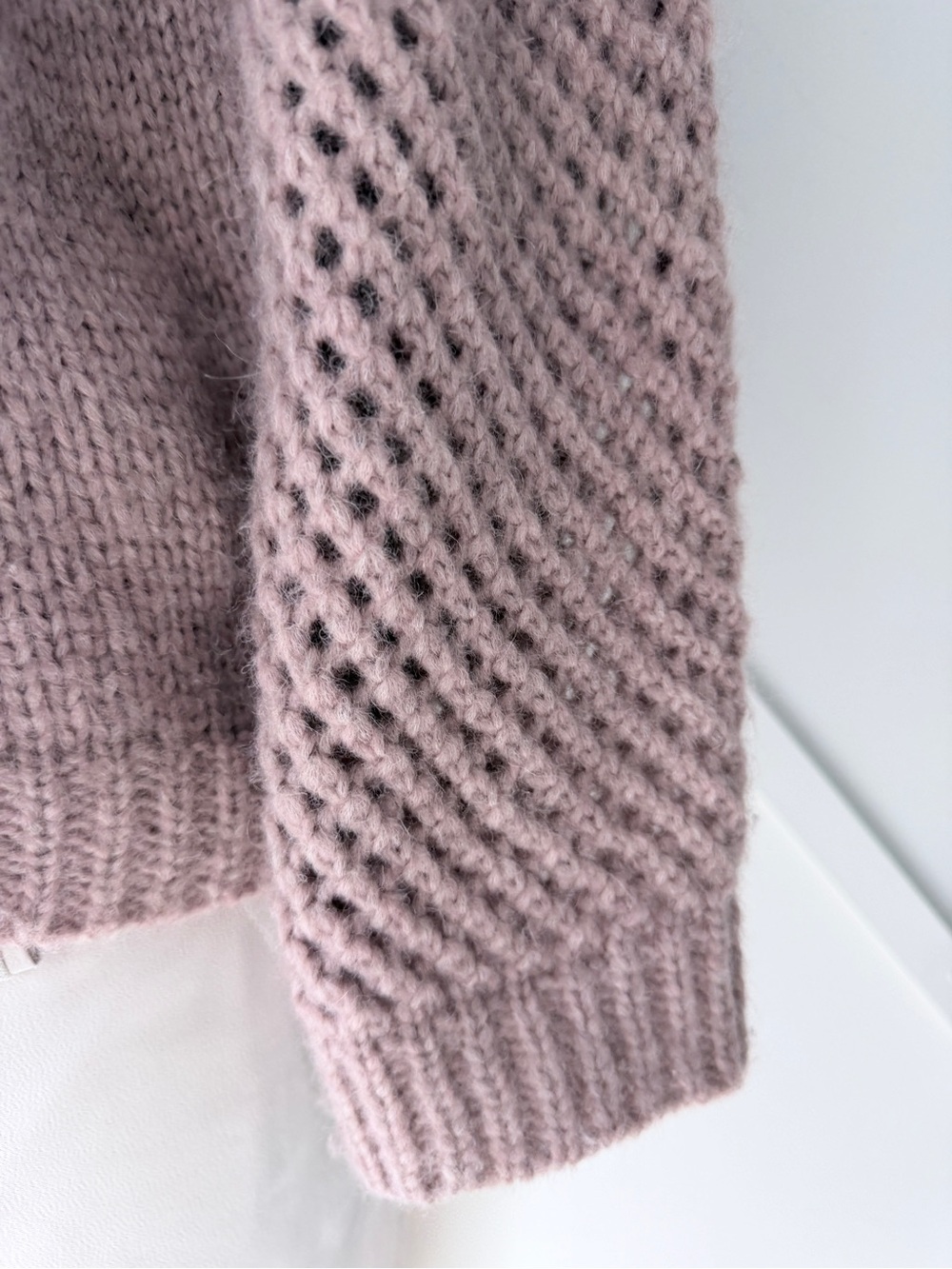 LoveShackFancy Alpaca Wool Blend Bateau Neck Crop Sweater Pink Size M - Picture 13 of 17
